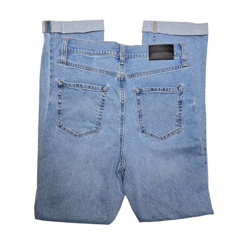 DKNY Jeans Womens Size 8/29 Light Wash High Rise Straight Leg Denim Cuffed Hem S - Picture 10 of 10